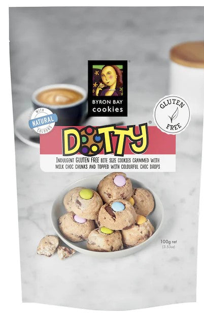 Byron Bay Gluten Free Dotty Cookies in Pouch 100g
