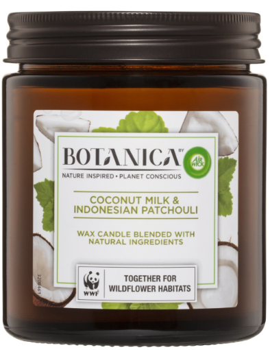 Air Wick Botanica Coconut Milk Indonesian Patchouli Candle 205g