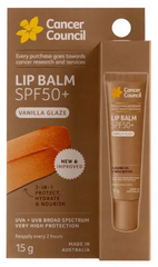 Cancer Council Lip Balm SPF50 Vanilla Glaze 15g