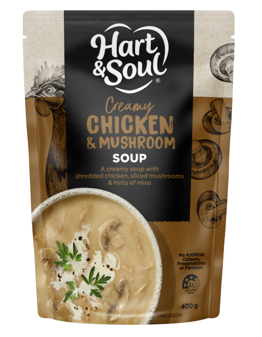 Hart & Soul Chicken & Mushroom Soup Pouch 400g