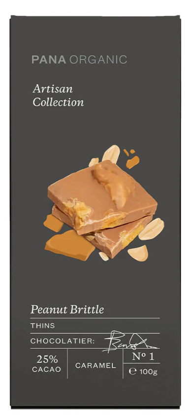 Pana Organic Peanut Brittle Thins - 100g