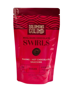 Solomon's Gold Real Dark Chocolate Swirls 150g