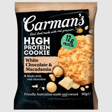 Carman's White Chocolate & Macadamia Protein Cookie 60g