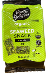 [BUNDLE BUY] 5X5G Honest To Goodness Organic Roasted Seaweed Snack Sea Salt