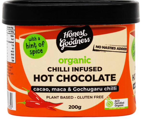 Honest to Goodness Organic Hot Chocolate Chilli Infused 200g