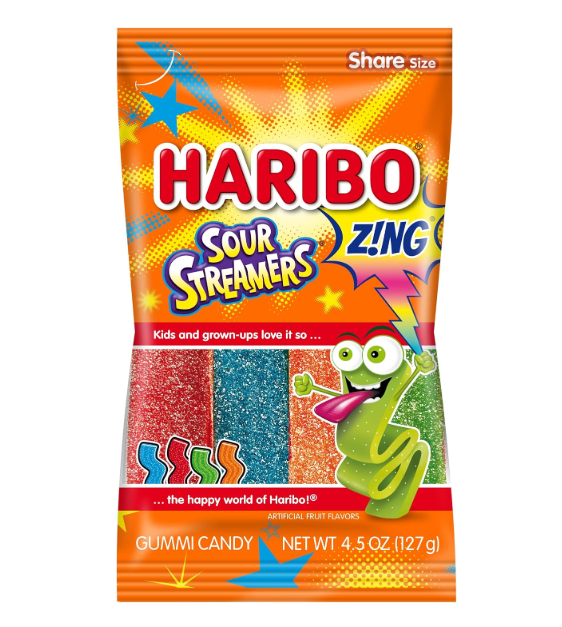 Haribo Sour Streamers Zing 127g