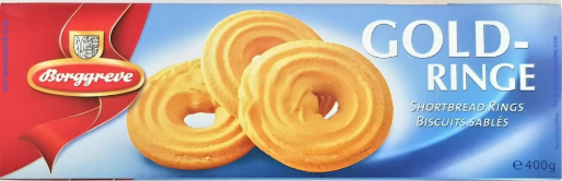 Borggreve Gold Ringe Shortbread Biscuits 400g