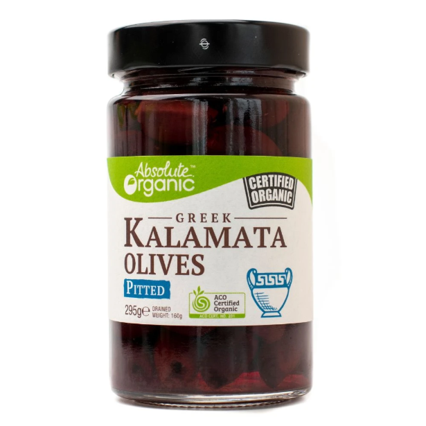 Absolute Organic Organic Greek Kalamata Olives Pitted 295g