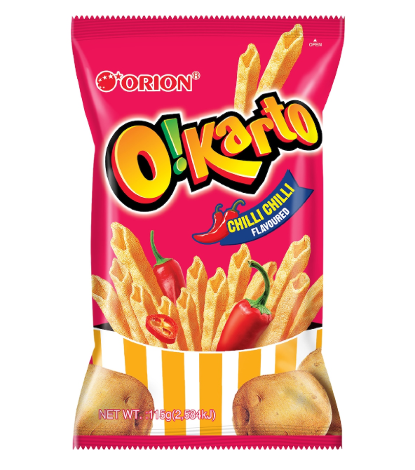 [BUNDLE BUY] Orion Okarto Chips Chili Flavour 2X115g