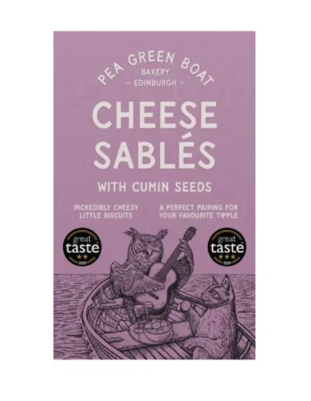 Pea Green Boat Cheese Sables with Cumin 80g