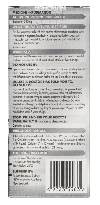 Nurofen Pain Relief Tablets 8 pack 200mg
