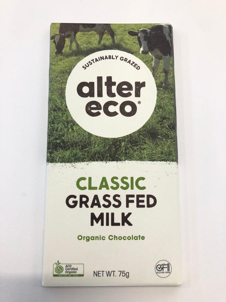 Alter Eco - Classic Grass Fed Milk 75g - Beyond Best Before