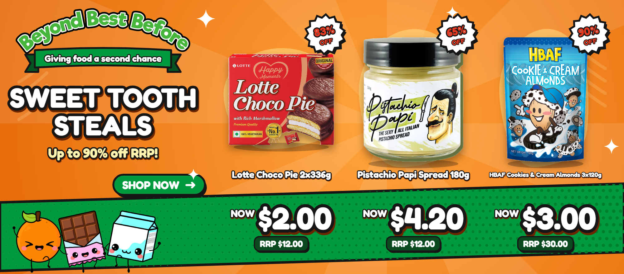 Sweet Tooth Steals: Lotte Choco Pie, Pistachio Papi Spread, HBAF Cookies & Cream Almonds