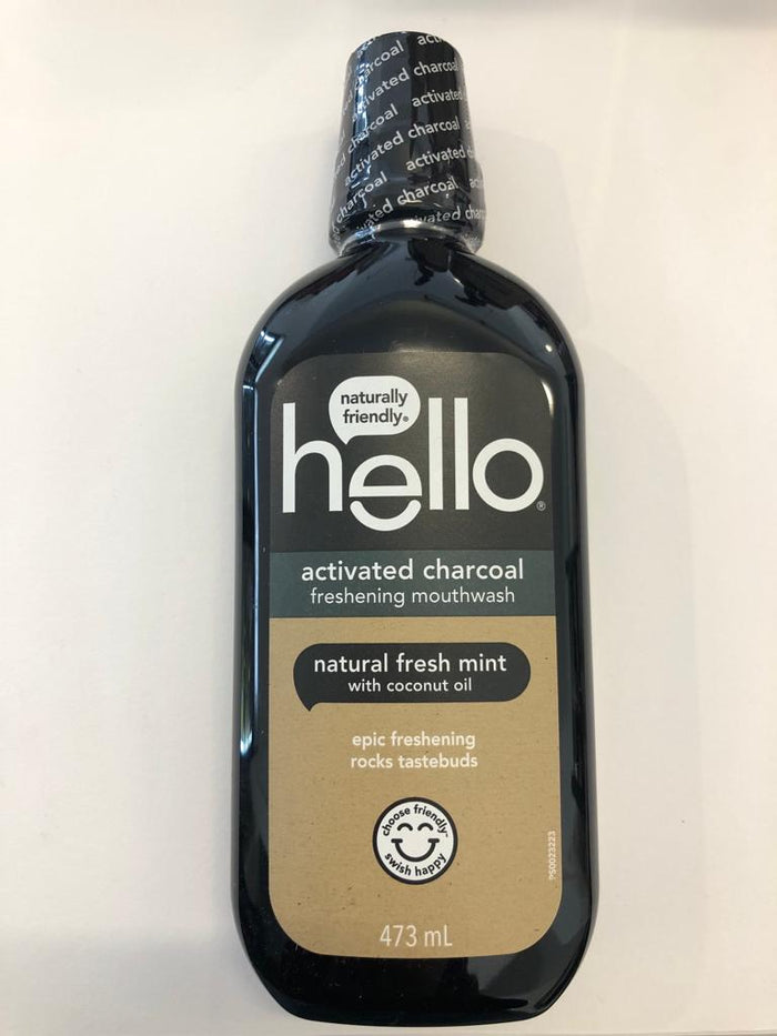 Hello Activated Charcoal Mouthwash 473mL