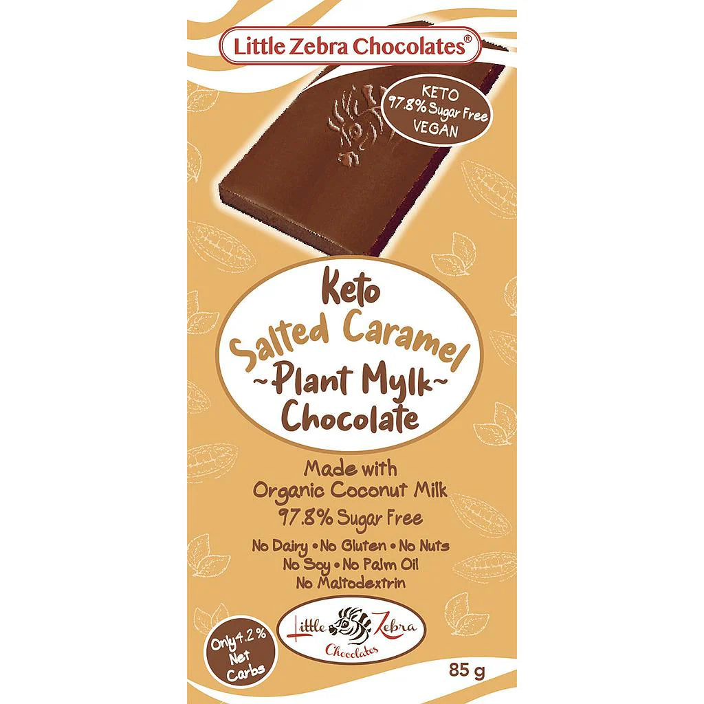 Little Zebra Chocolates Chocolate Plant Mylk Salted Caramel 85g