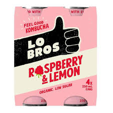 Lo Bros Kombucha Rasp&Lemon* 4x250ml