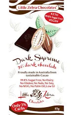 Little Zebra Chocolates Chocolate Dark 72% Supreme 85g