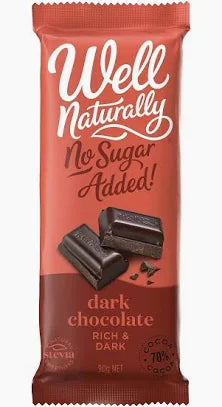 Well Naturally Chocolate Rich Dark NSA 45g