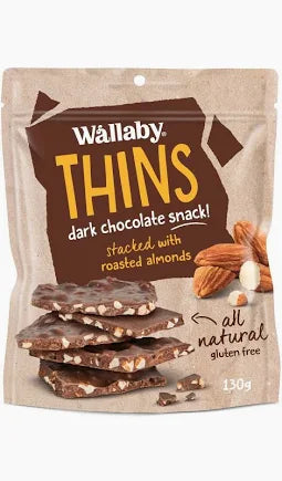 Wallaby Thins Almond 130g