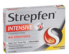 STREPFEN PK16 SORE THROAT RELIEF HONEY  LEMON FLAVOUR