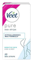 Veet Pure Cold Wax Strips Leg 40 Pack