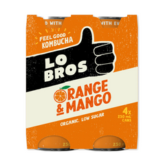 Lo Bros Kombucha Orange Mango 4x250mL