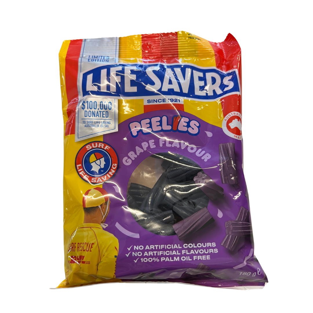 Lifesvr Peelies Grape 180g - Beyond Best Before